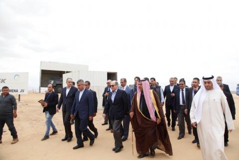 جانب من افتتاح المحطة-تصوير بترا الأردن يدشن محطة للطاقة الشمسية بقدرة 103 ميغاوات