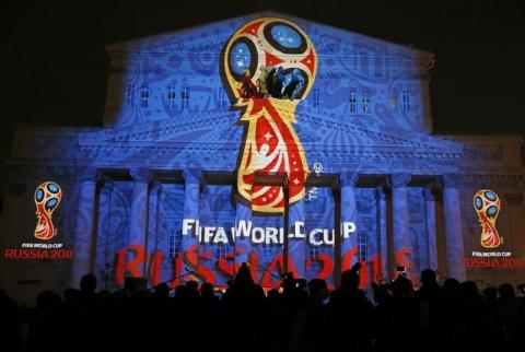 شعار كأس العالم في روسيا 2018-أرشيف رويترز عين أسواق النفط على افتتاح المونديال