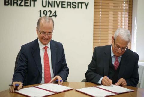 جامعة بيرزيت وصندوق الاستثمار يوقعان اتفاقية لطرح مساق أكاديمي في الصحافة الاقتصادية