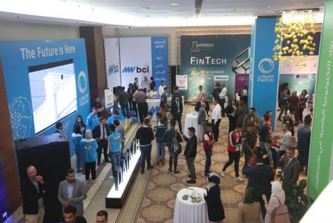 جانب من فعاليات مؤتمر اكسبوتك 2019-تصوير بهاء نصر-وفا اكسبوتك 2019: خبراء يبحثون سبل تجاوز المعيقات أمام التحول للتكنولوجيا المالية