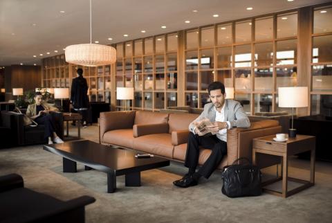 صالة Cathay Pacific The Pier الدرجة الأولى في مطار هونغ كونغ الدولي-تصوير وكالات تعرفوا على أفخم صالات المطارات حول العالم