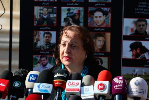 وزيرة الصحة مي الكيلة تتحدث خلال الايجاز الصحفي حول مستجدات فيروس كورونا في فلسطين (عدسة:بهاء نصر/وفا) وزيرة الصحة: غرامة مالية تنتظر من يخالف التدابير الوقائية