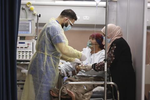 مجمع فلسطين الطبي في رام الله-تصوير الأناضول الكيلة: 44% من المصابين في العناية المكثفة موصولون بأجهزة التنفس الاصطناعي