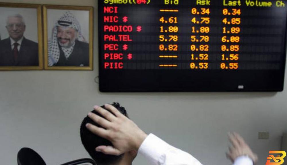 انخفاض بنسبة 0.77% على مؤشر بورصة فلسطين