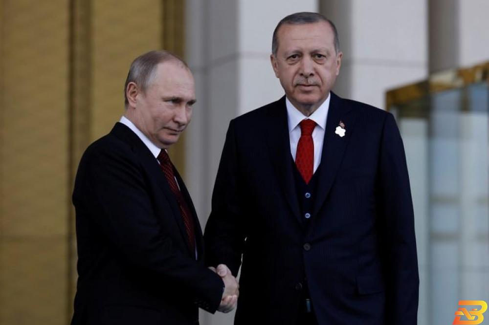 الرئيسان التركي رجب طيب إردوغان والروسي فلاديمير بوتين في أنقرة يوم الثلاثاء. تصوير: اوميت بكطاش - رويترز اردوغان وبوتين يدشنان رسميا العمل في بناء أول محطة كهرباء نووية تركية