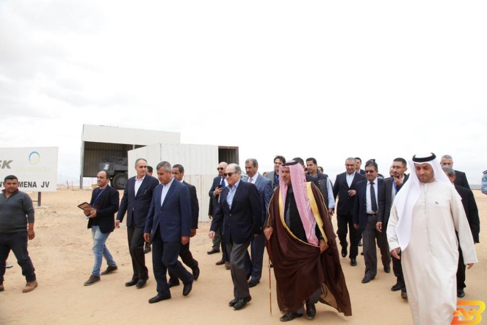 جانب من افتتاح المحطة-تصوير بترا الأردن يدشن محطة للطاقة الشمسية بقدرة 103 ميغاوات