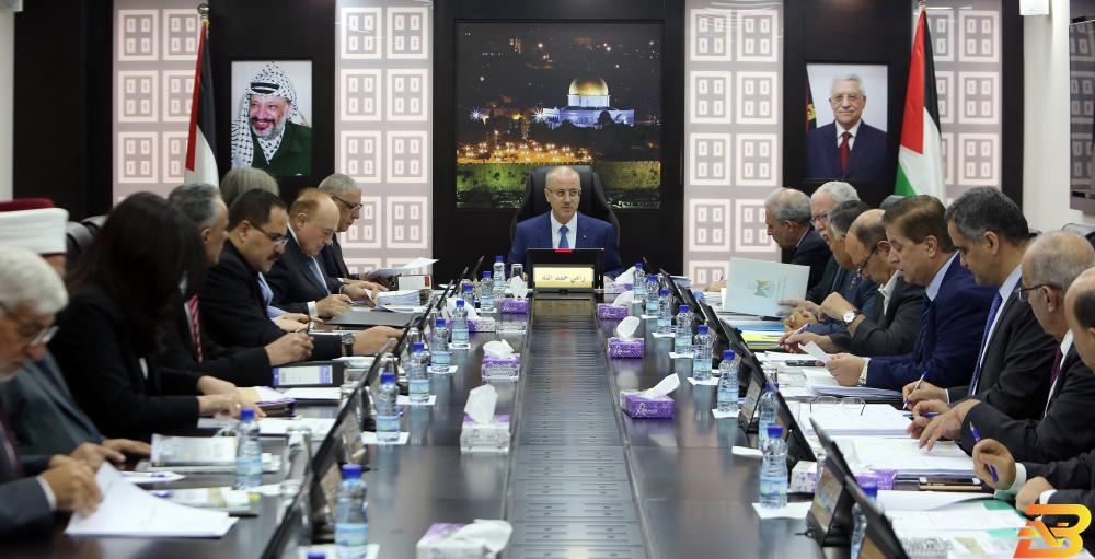 جانب من جلسة مجلسة الوزراء-تصوير معن خليفة الحكومة تناقش إنشاء المؤسسة الوطنية الفلسطينية للتمكين الاقتصادي