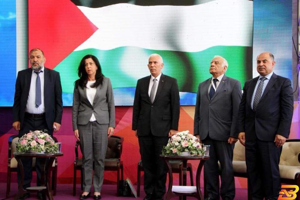 جانب من الافتتاح وزيرة الاقتصاد تفتتح أرض المعارض (هيبرون اكسبو)
