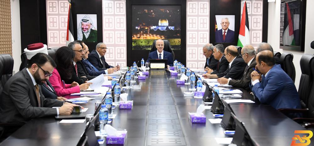 جانب من جلسة مجلس الوزراء-تصوير معن خليفة مجلس الوزراء يصادق على اتفاقية تشجيع الاستثمار بين فلسطين وتركيا