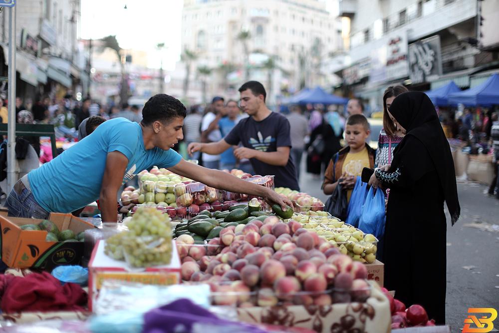 صورة توضيحية-أسواق رام الله-أرشيف وفا الاحصاء: ارتفاع مؤشر غلاء المعيشة خلال الشهر الماضي