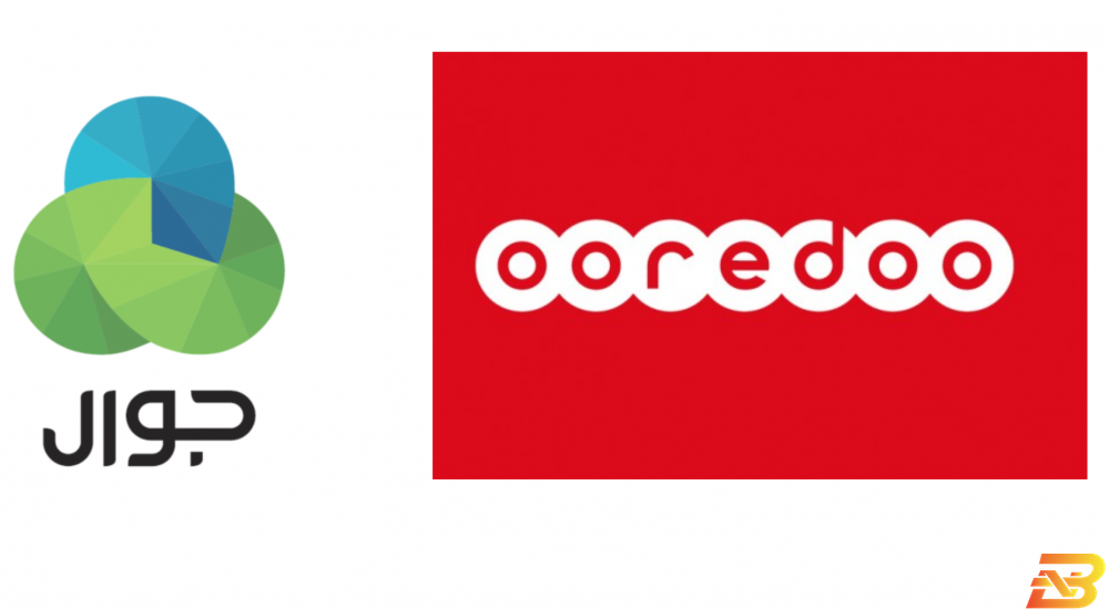 شعار الشركتين ’جوال’ تهنئ ’Ooredoo فلسطين’
