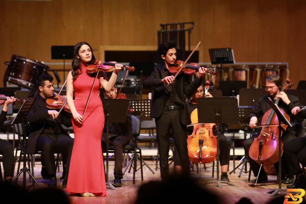 جانب من العرض بنك فلسطين يقدم دعمه لعرض أوركسترا المعهد الوطني
