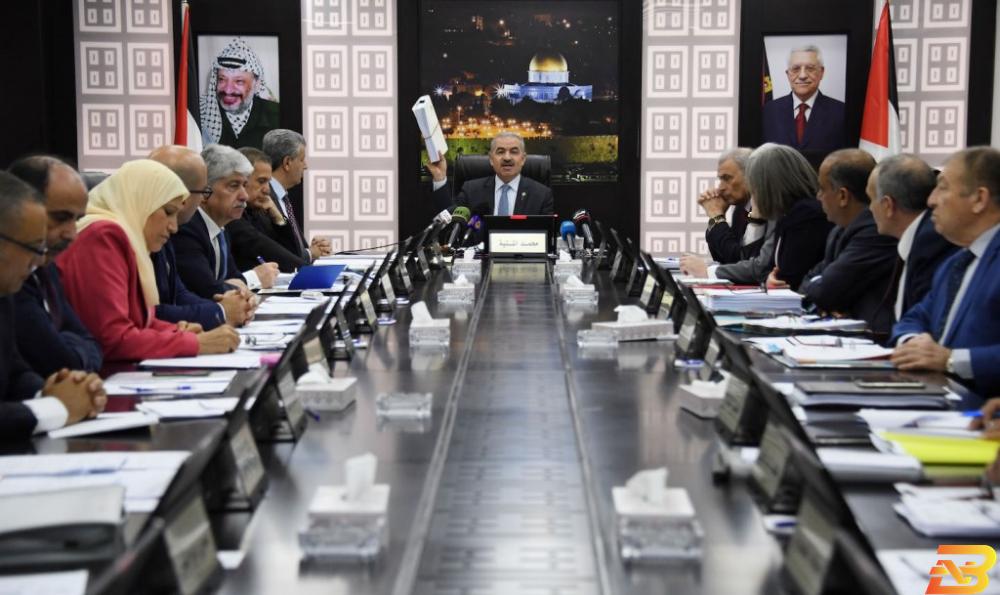 جانب من جلسة مجلس الوزراء في رام الله يوم الاثنين 20 أيار 2019 مجلس الوزراء يطلق خطة عمل الحكومة