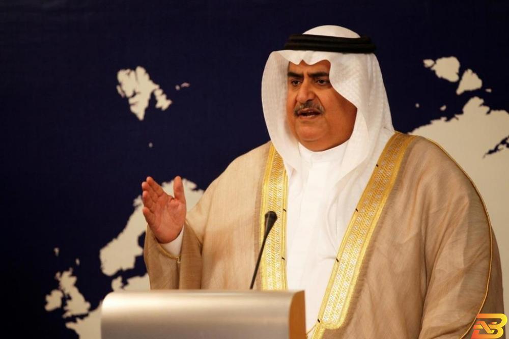وزير الخارجية البحريني الشيخ خالد بن أحمد آل خليفة - صورة من أرشيف رويترز. وزير خارجية البحرين: ورشة ’السلام من أجل الازدهار’ لدعم الاقتصاد الفلسطيني
