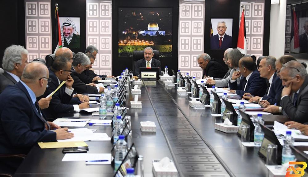 جانب من جلسة مجلس الوزراء يوم الاثنين 17 حزيران 2019 اعتماد الأول من تشرين ثاني يوماً وطنياً لتشجيع المنتج الفلسطيني