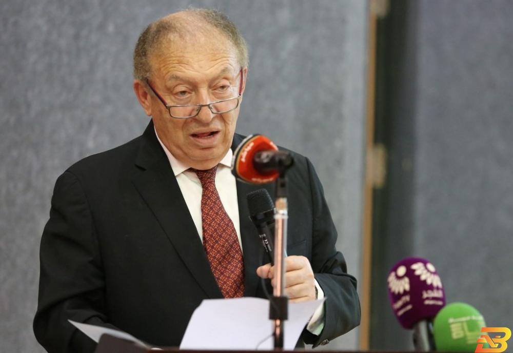 وزير الاقتصاد الوطني خالد العسيلي يلقي كلمته خلال حفل الافتتاح العسيلي: نطمح لزيادة حجم التبادل التجاري مع الأردن إلى مليار دولار