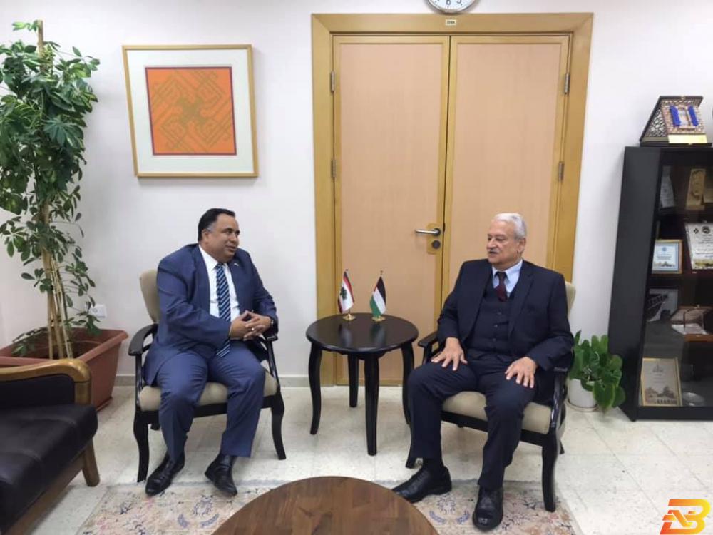 جانب من اللقاء الحكومة الهندية تقدم 3 ملايين دولار للحديقة التكنولوجية الفلسطينية