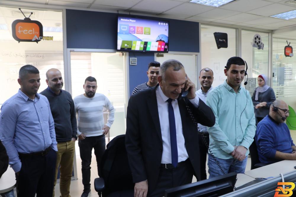 جانب من الزيارة وزير الاتصالات وتكنولوجيا المعلومات يزور مجموعة شركات صفد