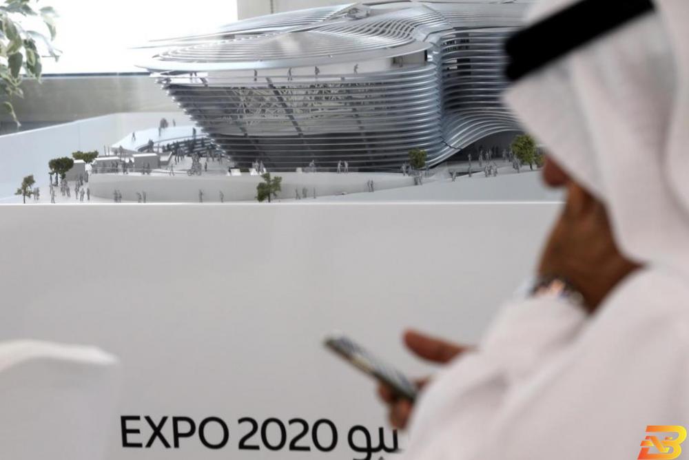 مجسم لموقع إقامة إكسبو 2020 في أبوظبي في صورة من أرشيف رويترز. تأجيل إكسبو 2020 في دبي لمدة عام