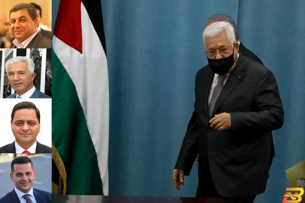 الرئيس محمود عباس خلال اجتماع القيادة الفلسطينية-تصوير وكالات القطاع الخاص يرفض أي تعامل مع الجانب الإسرائيلي خارج القنوات الرسمية