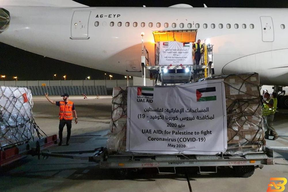 طائرة شحن تابعة لشركة الاتحاد للطيران الاماراتية في مطار بن جوريون يوم 10 مايو أيار 2020. صورة لرويترز من سلطة الطيران الإسرائيلية الاتحاد للطيران: سننقل مساعدات طبية للفلسطينيين عبر إسرائيل
