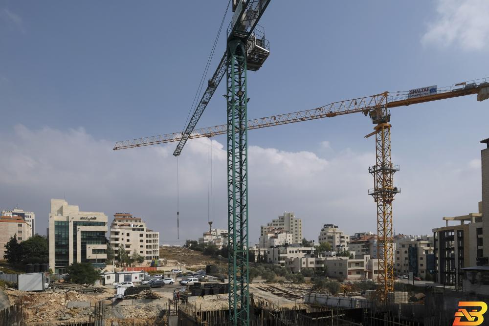 مشروع عقاري في رام الله-تصوير وكالات الإحصاء: ارتفاع طفيف على مؤشر أسعار تكاليف البناء في حزيران المنصرم