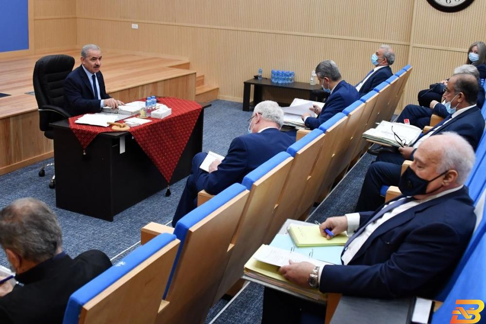 جانب من جلسة مجلس الوزراء الأسبوعية الحكومة تعتمد خطط العناقيد الزراعية في جنين وطولكرم