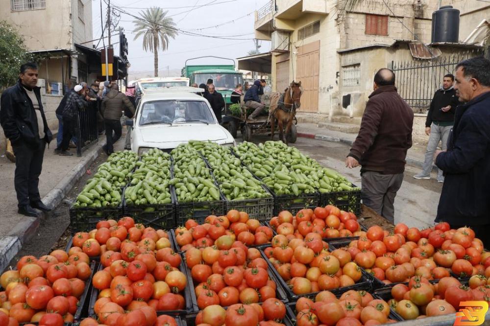 صورة توضيحية-سوق الخضار المركزي في أريحا-تصوير وفا الاحصاء: انخفاض الرقم القياسي لأسعار الجملة العام الماضي
