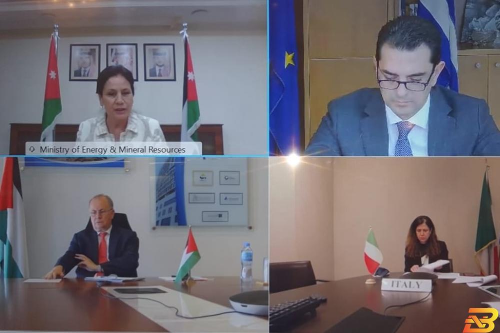 جانب من مشاركة الدكتور محمد مصطفى في الإجتماع عبر الفيديو كونفرنس فلسطين تشارك في الاجتماع الوزاري الرابع لمنتدى غاز شرق المتوسط